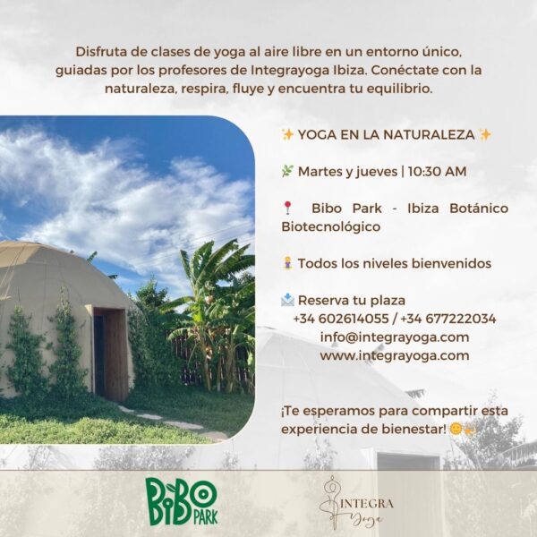 Clases de Yoga en Ibiza - Bibo Park x Integra Yoga
